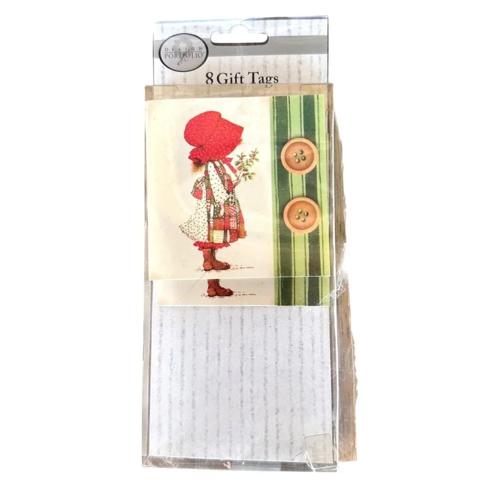 Vintage Holly Hobbie Gift Tags Set of 5 Design Portfolio AGC Inc New Rare READ